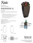 Mayne Kobi 38 Inch Tall Planter Spec Sheet Mayne Kobi 38 Inch Tall Planter Spec Sheet