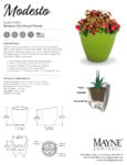 Mayne Modesto 30 Inch Round Planter Spec Sheet