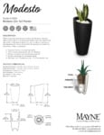 Mayne Modesto 32 Inch Tall Planter Spec Sheet