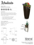 Mayne Modesto 42 Inch Planter Spec Sheet Mayne Modesto 42 Inch Planter Spec Sheet
