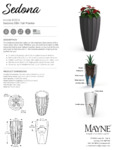 Mayne Sedona 28in Tall Planter Spec Sheet Mayne Sedona 28in Tall Planter Spec Sheet