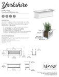 Mayne Yorkshire 3ft Window Box Spec Sheet Mayne Yorkshire 3ft Window Box Spec Sheet