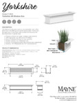 Mayne Yorkshire 4ft Window Box Spec Sheet Mayne Yorkshire 4ft Window Box Spec Sheet