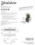 Mayne Yorkshire 6ft Wndow Box Spec Sheet Mayne Yorkshire 6ft Wndow Box Spec Sheet