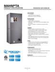 Mr. Cool Signature Air Handler Spec Sheet Mr. Cool Signature Air Handler Spec Sheet