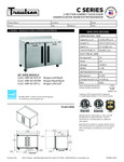 Traulsen C Series Undercounter Worktop Refrigerator Specsheet