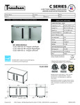 Traulsen C Series Undercounter Refrigerator Specsheet