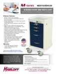 M-SERIES SHORT ANESTHESIA PROCEDURE CART, MINI WIDTH spec sheet
