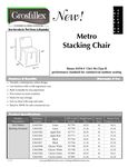 Grosfillex Metro Spec Sheet Grosfillex Metro Spec Sheet