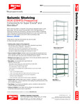 Metro Seismic Shevling Accessories Spec Sheet Metro Seismic Shevling Accessories Spec Sheet