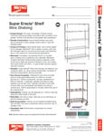 Metro Super Erecta Wire Shelving Spec Sheet