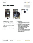 Crown Verity MHW Mobile Hand Sink Cold spec sheet