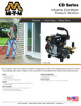 Mi-T-M CD-Series-Gasoline Power Washer Spec Sheet Mi-T-M CD-Series-Gasoline Power Washer Spec Sheet