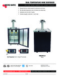 MicroMatic MDD23W-E-D Pro-Line Wine E-Series Dual Temperature Wine Dispenser Specsheet MicroMatic MDD23W-E-D Pro-Line Wine E-Series Dual Temperature Wine Dispenser Specsheet