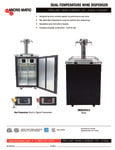 MicroMatic MDD23W-E-E Pro-Line Wine E-Series Dual Temperature Wine Dispenser Specsheet