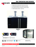 MicroMatic MDD58W-E-C Pro-Line Wine E-Series Dual Temperature Wine Dispenser Specsheet