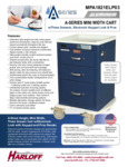A-SERIES LIGHTWEIGHT NARROW AUTO LOCKING MINI WIDTH CART, X-SHORT HEIGHT, THREE DRAWERS, ELECTRONIC spec sheet A-SERIES LIGHTWEIGHT NARROW AUTO LOCKING MINI WIDTH CART, X-SHORT HEIGHT, THREE DRAWERS, ELECTRONIC spec sheet