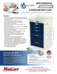 A-SERIES LIGHTWEIGHT ALUMINUM NARROW MINI WIDTH ANESTHESIA CART spec sheet A-SERIES LIGHTWEIGHT ALUMINUM NARROW MINI WIDTH ANESTHESIA CART spec sheet