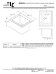 MS2624 COUNTER TOP DROP IN SINK 22x25 Specs
