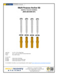 Multi-Purpose Anchor Kit Spec Sheet