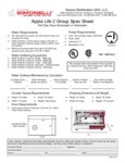 Nuova Simonelli Appia Life 2gr Spec Sheet Nuova Simonelli Appia Life 2gr Spec Sheet