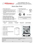 Nuova Simonelli Musica Specsheet Nuova Simonelli Musica Specsheet