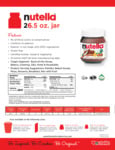 Nutella 26.5 oz. Jar Specsheet 6.19