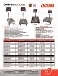 Optima Bench Scales Specsheet Optima Bench Scales Specsheet