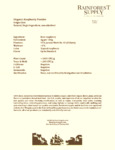 Organic Raspberry Powder Spec Sheet
