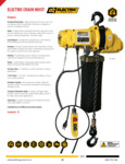 OZ Electric Chain Hoists Specsheet OZ Electric Chain Hoists Specsheet