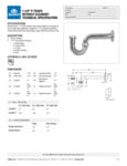 P-Trap without Cleanout Specsheet P-Trap without Cleanout Specsheet