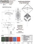 Paris Site Furnishings Single Pedestal Picnic Table Spec Sheet Paris Site Furnishings Single Pedestal Picnic Table Spec Sheet