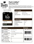 Peets House Blend Spec Sheet