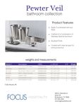 Pewter Veil Collection Specsheet 2019 Pewter Veil Collection Specsheet 2019