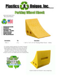 Plastics-R-Unique Parking Wheel Chock Specsheet Plastics-R-Unique Parking Wheel Chock Specsheet