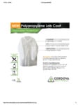 POLYPROPYLENE LAB COAT LC25 Spec POLYPROPYLENE LAB COAT LC25 Spec
