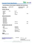 Powdered cane sugar spec sheet