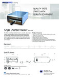 Prince Castle Single Chamber Toaster 464-B Specsheet