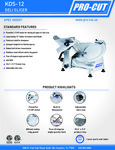 ProCut_KDS-12_Meat_Slicer_SpecSheet