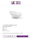 957BBO020WHP Front of the House 62 oz.  Porcelain Round Slanted Bowl
