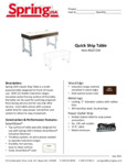 Spring USA Quick Ship Table Specsheet Spring USA Quick Ship Table Specsheet