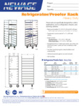 New Age Industrial Proofer Racks Specsheet