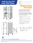 FOLDING SHEET PAN RACK spec sheet FOLDING SHEET PAN RACK spec sheet