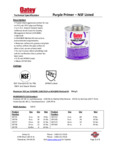 GAL PURPLE PRIMER - NSF LISTED spec sheet