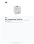 Tork Universal White 1-Ply Paper Towel Roll, 800 Feet / Roll Tork Universal White 1-Ply Paper Towel Roll, 800 Feet / Roll