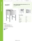 Regency Tables & Sinks 600B1101412R Specsheet Regency Tables & Sinks 600B1101412R Specsheet