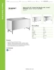 Regency Tables & Sinks 600BB2460KIT Specsheet Regency Tables & Sinks 600BB2460KIT Specsheet