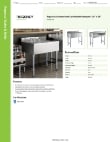 Regency Tables & Sinks 600DBU1836 Specsheet Regency Tables & Sinks 600DBU1836 Specsheet
