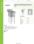 Regency Tables & Sinks 600S11620G Specsheet