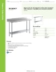Regency Tables & Sinks 600TB1860G Specsheet